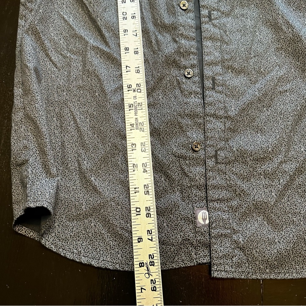ChefWorks Small Gray Black Restaurant Work Extra Pair Button Down Shirt - Picture 5 of 6